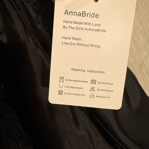 Black Wedding Dress / Evening Gown Size 6 NWT - Picture 6 of 13